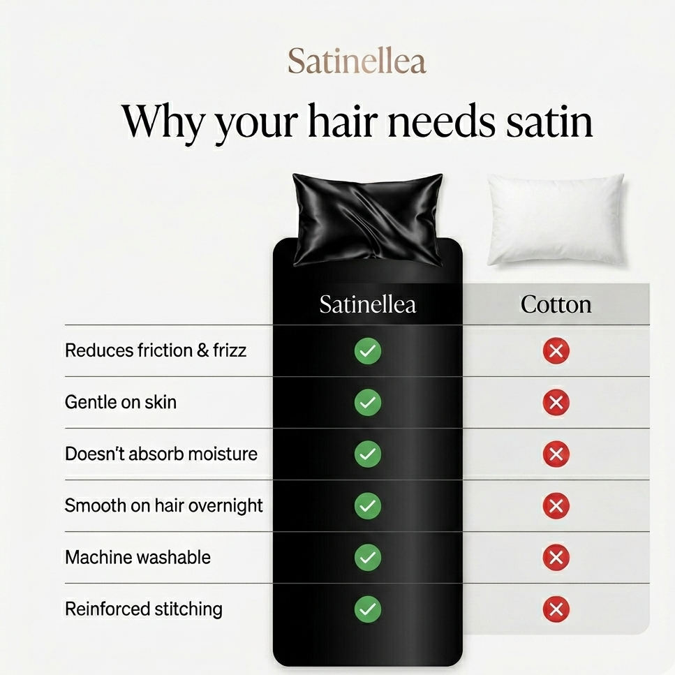 Satinellea Satin Pillowcase — For Hair & Skin