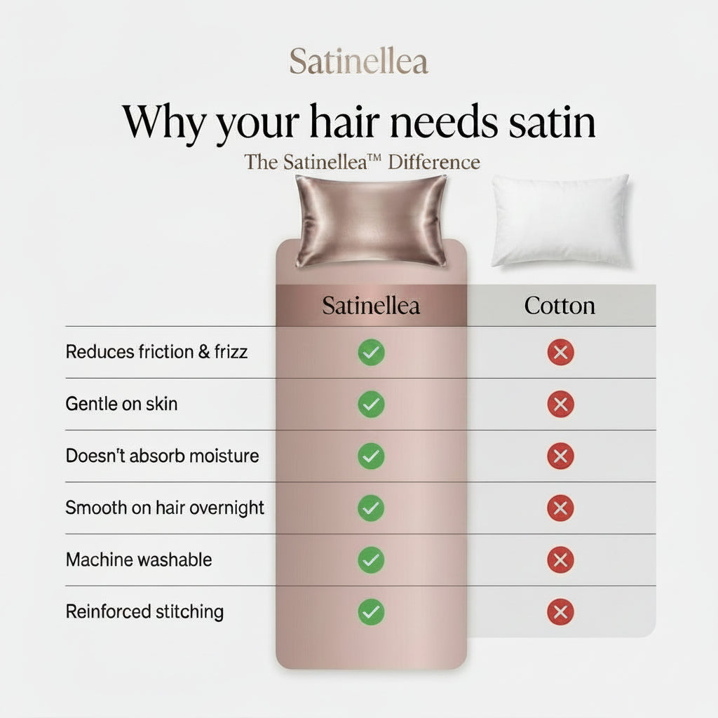 Satinellea Satin Pillowcase — For Hair & Skin